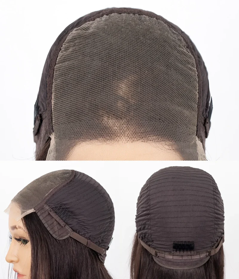 Natural Black Lace Front Remy Human Hair Wig | Short Bob Hairstyle | Bleached Knots - Image 4