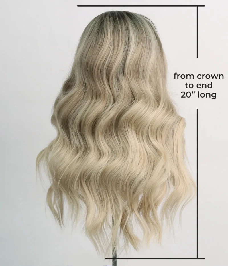 Ashley | White Blonde Balayage Remy Human Hair Lace Front Wig - Image 3